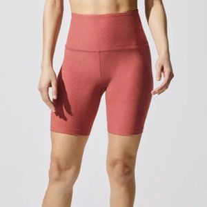 Beyond Yoga Spacedye Biker Short in the Shade Softest Scarlet (size XS)